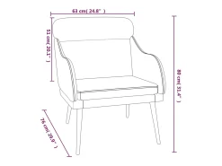 Poltrona | Cadeira Relax com apoio de braços 63x76x80 cm veludo SHL848131^ Poltrona