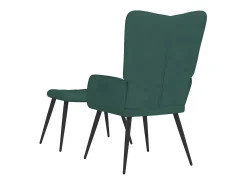 Best Poltrona | Cadeira Relax com banco veludo verde-escuro SHL687586 Verde pinho