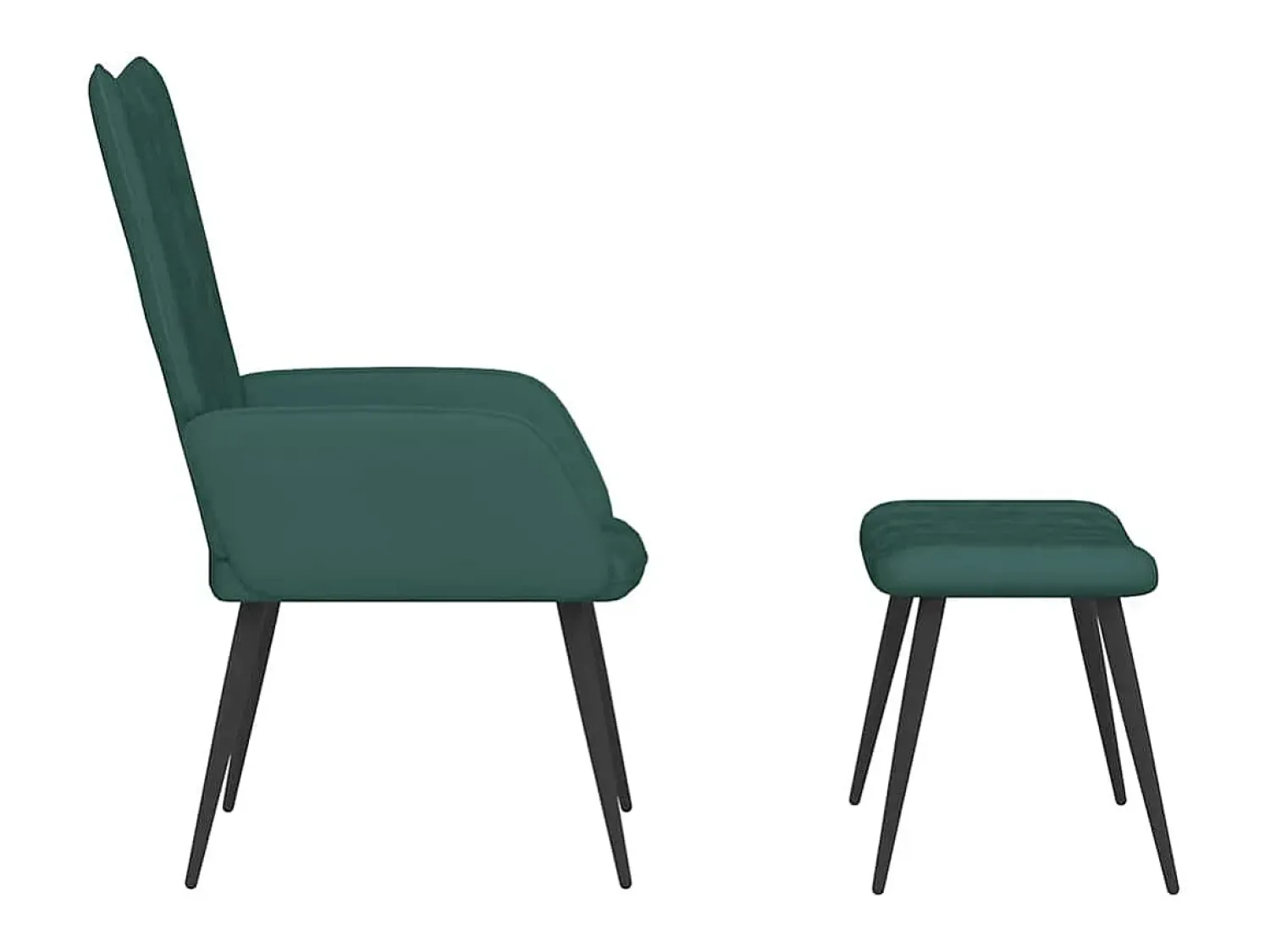 Best Poltrona | Cadeira Relax com banco veludo verde-escuro SHL687586 Verde pinho