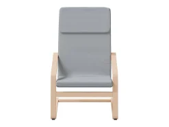 Poltrona| Poltrona | Cadeira Relax com banco p/ pés tecido cinza-claro SHL621222 Cinzento