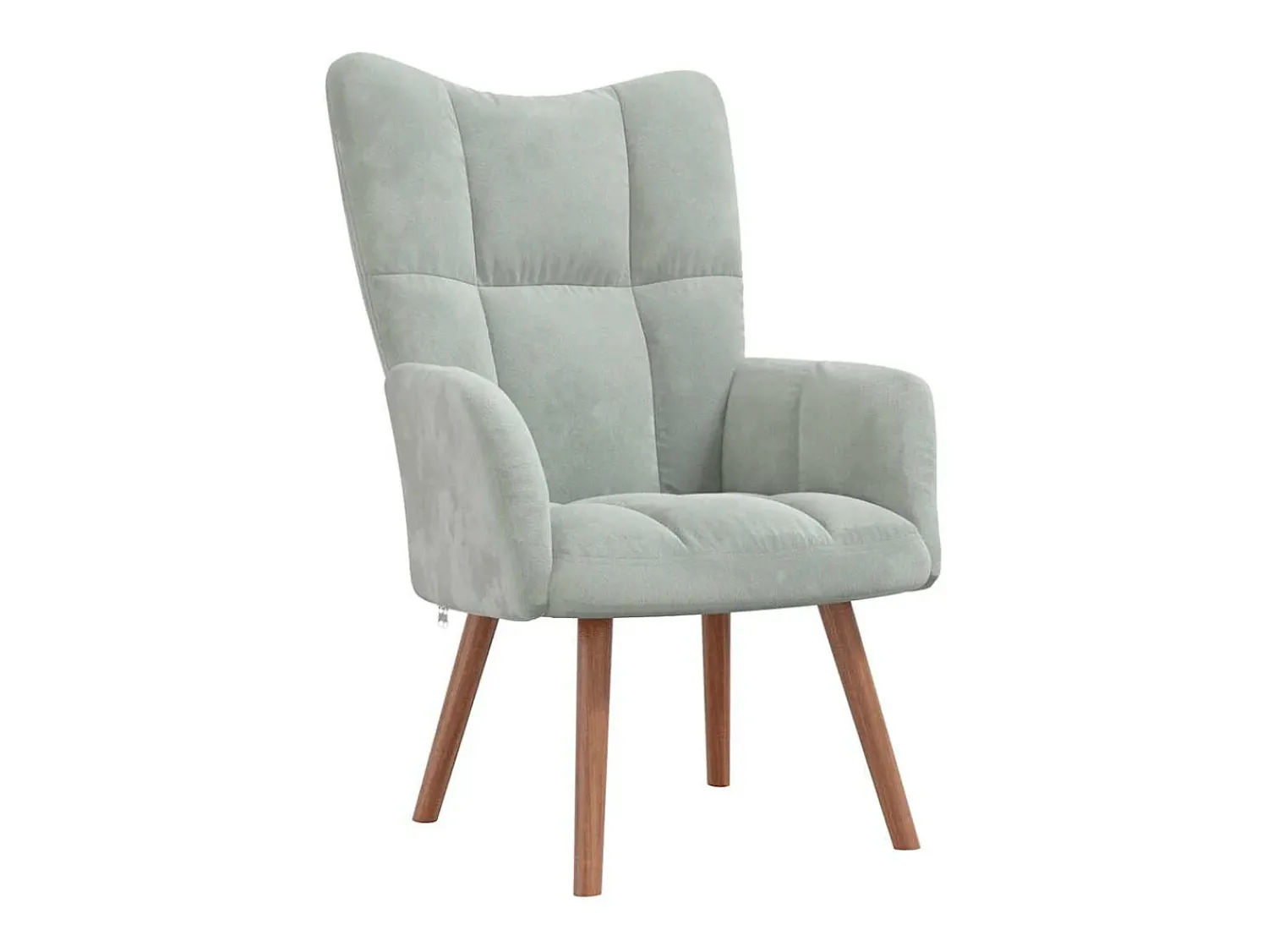 Poltrona* Poltrona | Cadeira Relax com banco veludo -claro SHL781882 Cinzento