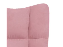 Best Poltrona | Cadeira Relax com banco veludo SHL17667 Rosa