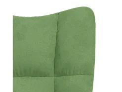 Hot Poltrona | Cadeira Relax com banco veludo -claro SHL695810 Verde