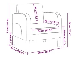 Poltrona* Poltrona | Cadeira Relax com apoios de braços 54 cm couro artificial SHL405816 Creme