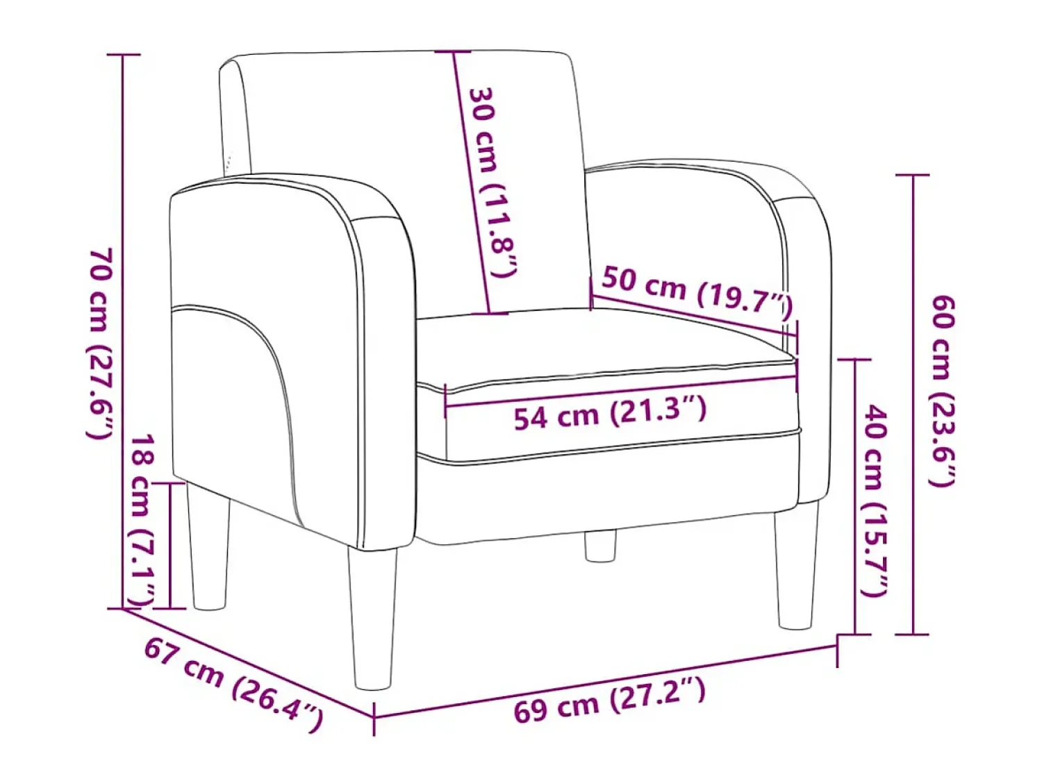 Poltrona* Poltrona | Cadeira Relax com apoios de braços 54 cm couro artificial SHL405816 Creme