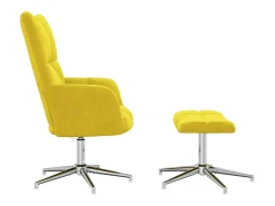 Sale Poltrona | Cadeira Relax com banco veludo mostarda SHL129864 Amarelo