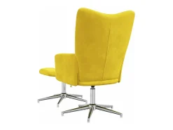 Sale Poltrona | Cadeira Relax com banco veludo mostarda SHL129864 Amarelo