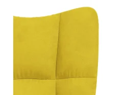 Sale Poltrona | Cadeira Relax com banco veludo mostarda SHL129864 Amarelo