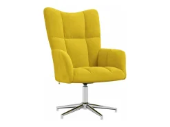 Sale Poltrona | Cadeira Relax com banco veludo mostarda SHL129864 Amarelo