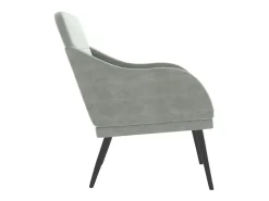 Poltrona | Cadeira Relax com apoio de braços 63x76x80 cm veludo -claro SHL180942^ Poltrona