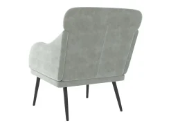 Poltrona | Cadeira Relax com apoio de braços 63x76x80 cm veludo -claro SHL180942^ Poltrona