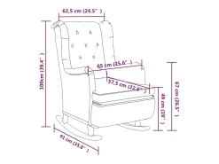 Poltrona | Cadeira Relax com pés de baloiço seringueira tecido cinza-escuro SHL574855^ Poltrona
