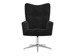 Poltrona| Poltrona | Cadeira Relax com banco veludo SHL808793 Preto