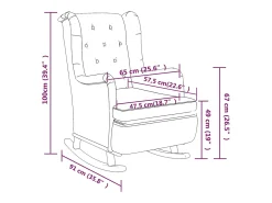 Poltrona | Cadeira Relax de baloiço com banco tecido cor SHL620223^ Poltrona
