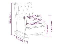 Poltrona | Cadeira Relax de baloiço com banco tecido -claro SHL554706^ Poltrona