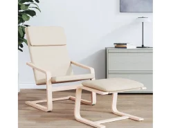 Clearance Poltrona | Cadeira Relax tecido cor SHL883802 Creme
