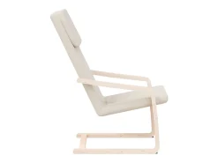 Clearance Poltrona | Cadeira Relax tecido cor SHL883802 Creme
