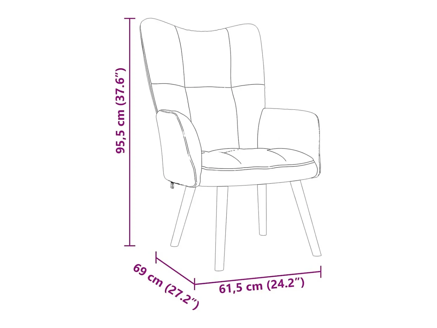 Poltrona| Poltrona | Cadeira Relax tecido cinzento-acastanhado SHL427223 Taupe