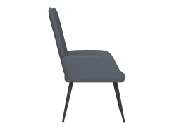 Outlet Poltrona | Cadeira Relax veludo cinzento-escuro SHL635181 Cinza antracite