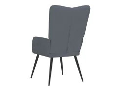 Outlet Poltrona | Cadeira Relax veludo cinzento-escuro SHL635181 Cinza antracite