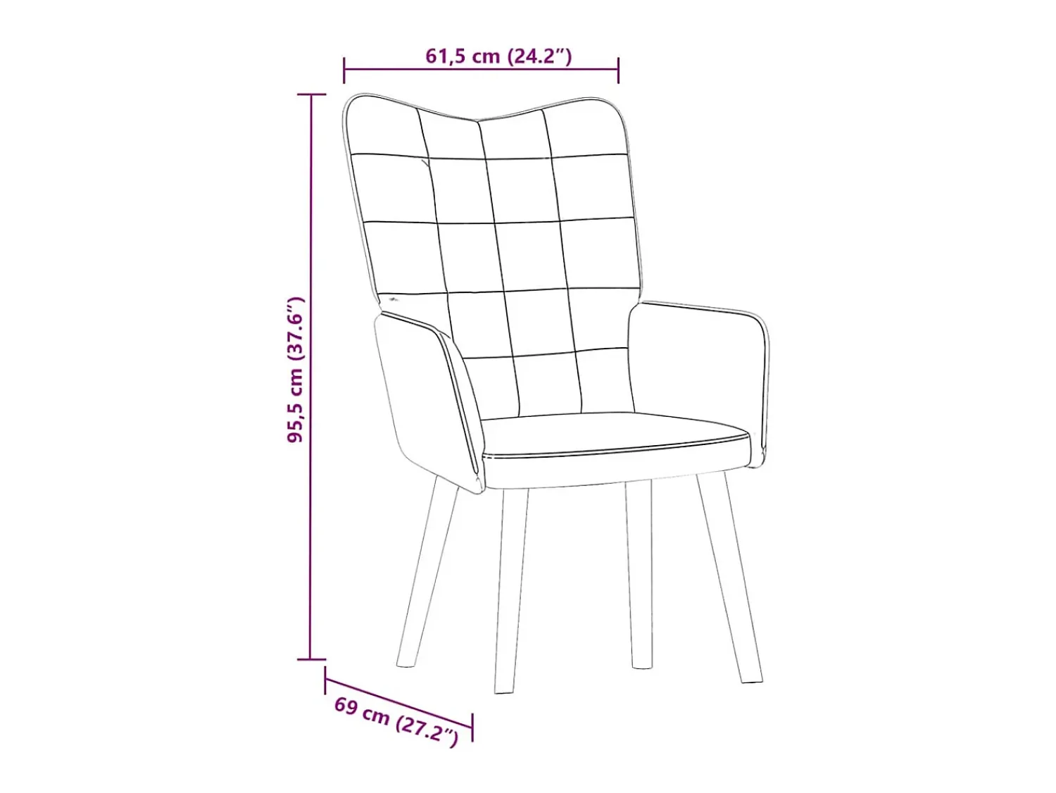 Discount Poltrona | Cadeira Relax veludo verde-escuro SHL613254 Verde pinho