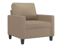 vidaxl Poltrona 60 cm couro artificial cappuccino^ Poltrona