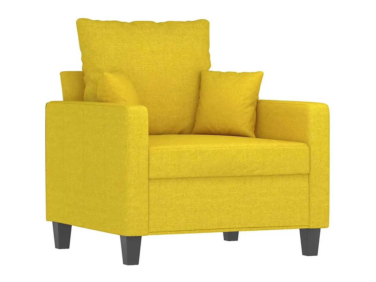 Poltrona|vidaxl Poltrona 60 cm tecido -claro Amarelo