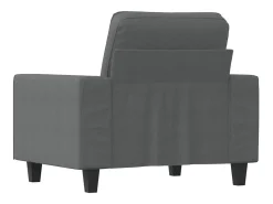 Poltrona*vidaxl Poltrona 60 cm tecido -escuro Cinzento