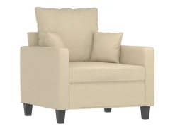 Poltrona|vidaxl Poltrona 60 cm tecido cor Creme