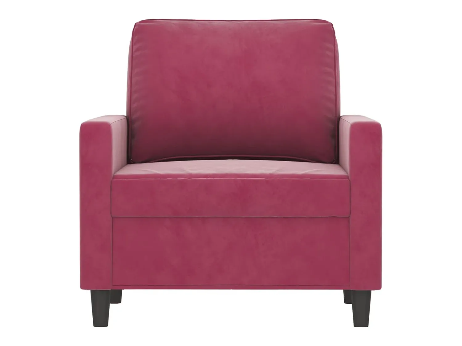 Poltrona* Poltrona 60 cm veludo -tinto PT872830 Vermelho