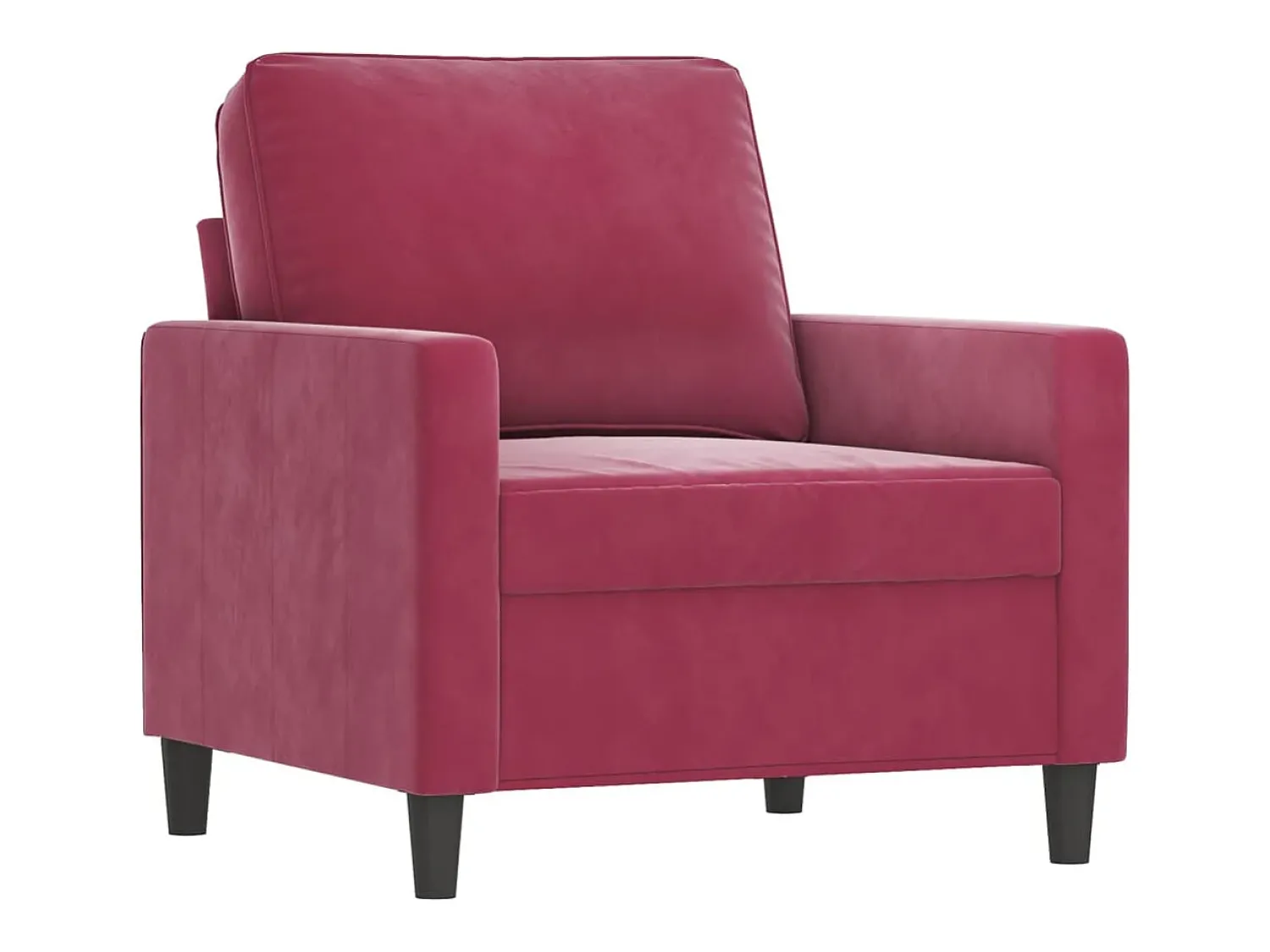 Poltrona* Poltrona 60 cm veludo -tinto PT872830 Vermelho