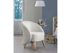 Poltrona|Talamo Italia Poltrona Annarella, Poltrona lounge design, 100% Made in Italy, Poltrona relaxante em tecido acolchoado, 70x60h80 cm, Cinza Cinzento