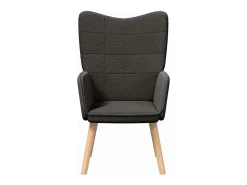 Poltrona|vidaxl poltrona Cinza Escuro 62 x 67 x 95,5 cm Tecido Sherpa Cinzento