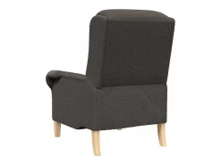 Clearance vidaxl poltrona escuro 76 x 94 x 102 cm Tecido Soft Sherpa Cinzento