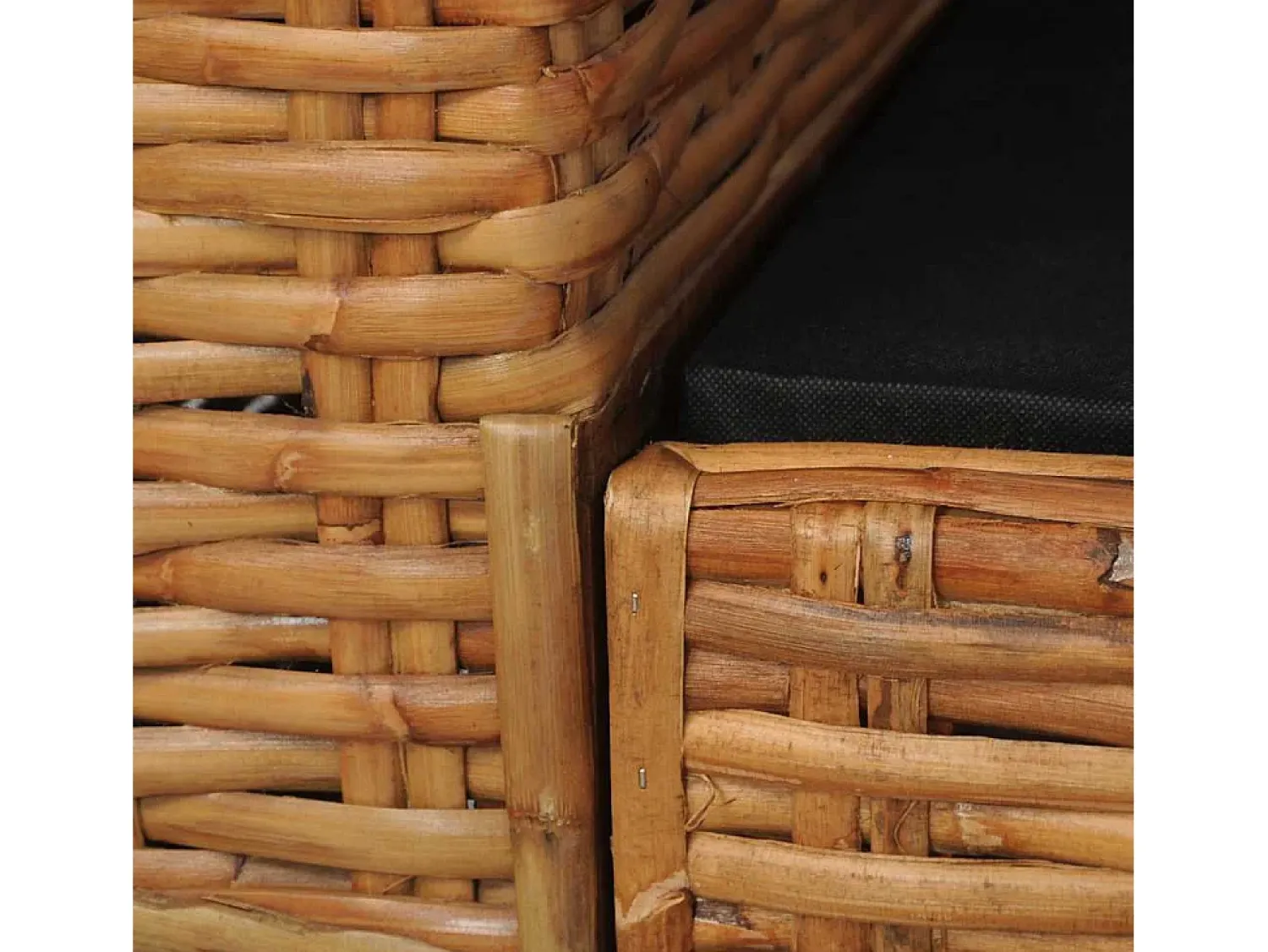 Poltrona|vidaxl Poltrona com almofadões em vime natural Castanho