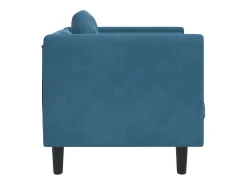 Poltrona| Poltrona com almofadão veludo PT998627 Azul