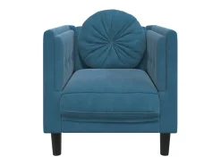 Poltrona| Poltrona com almofadão veludo PT998627 Azul