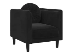 New vidaxl Poltrona com almofadão veludo Preto