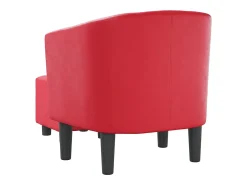 Online vidaxl Poltrona com apoio de pés couro artificial Vermelho