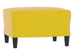 Sale Poltrona com apoio de pés 60 cm veludo PT823165 Amarelo
