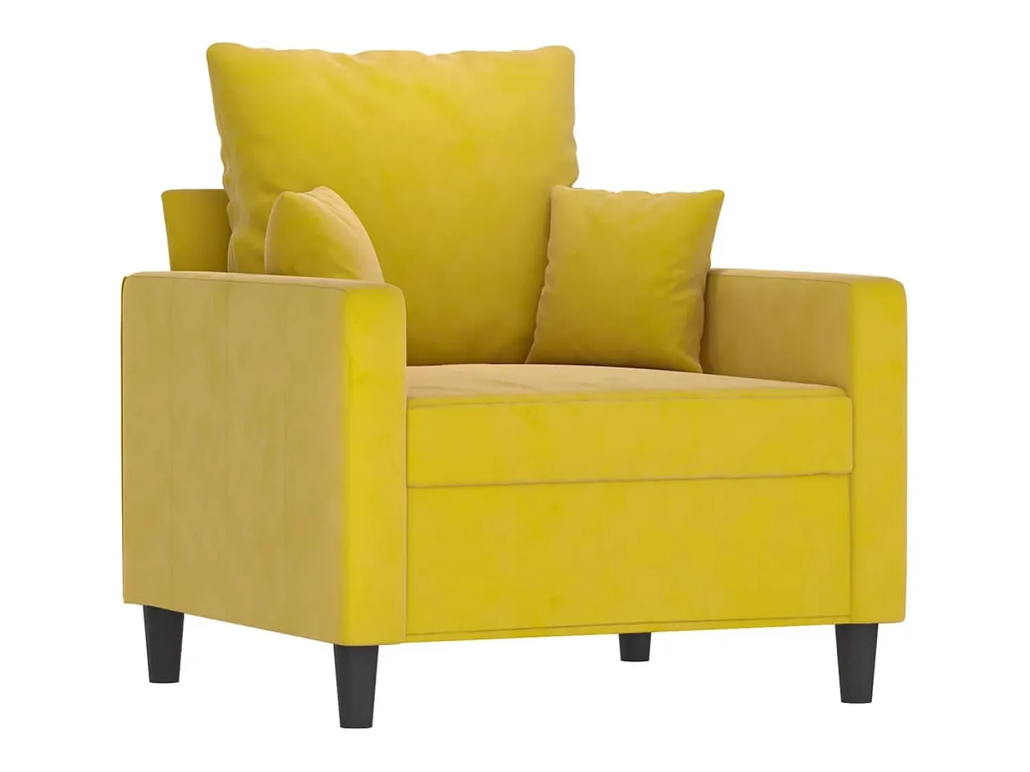 Sale Poltrona com apoio de pés 60 cm veludo PT823165 Amarelo