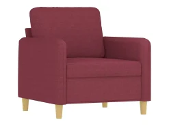 Poltrona com apoio de pés 60 cm tecido tinto PT417003 Vermelho