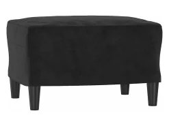 New Poltrona com apoio de pés 60 cm veludo PT603014 Preto