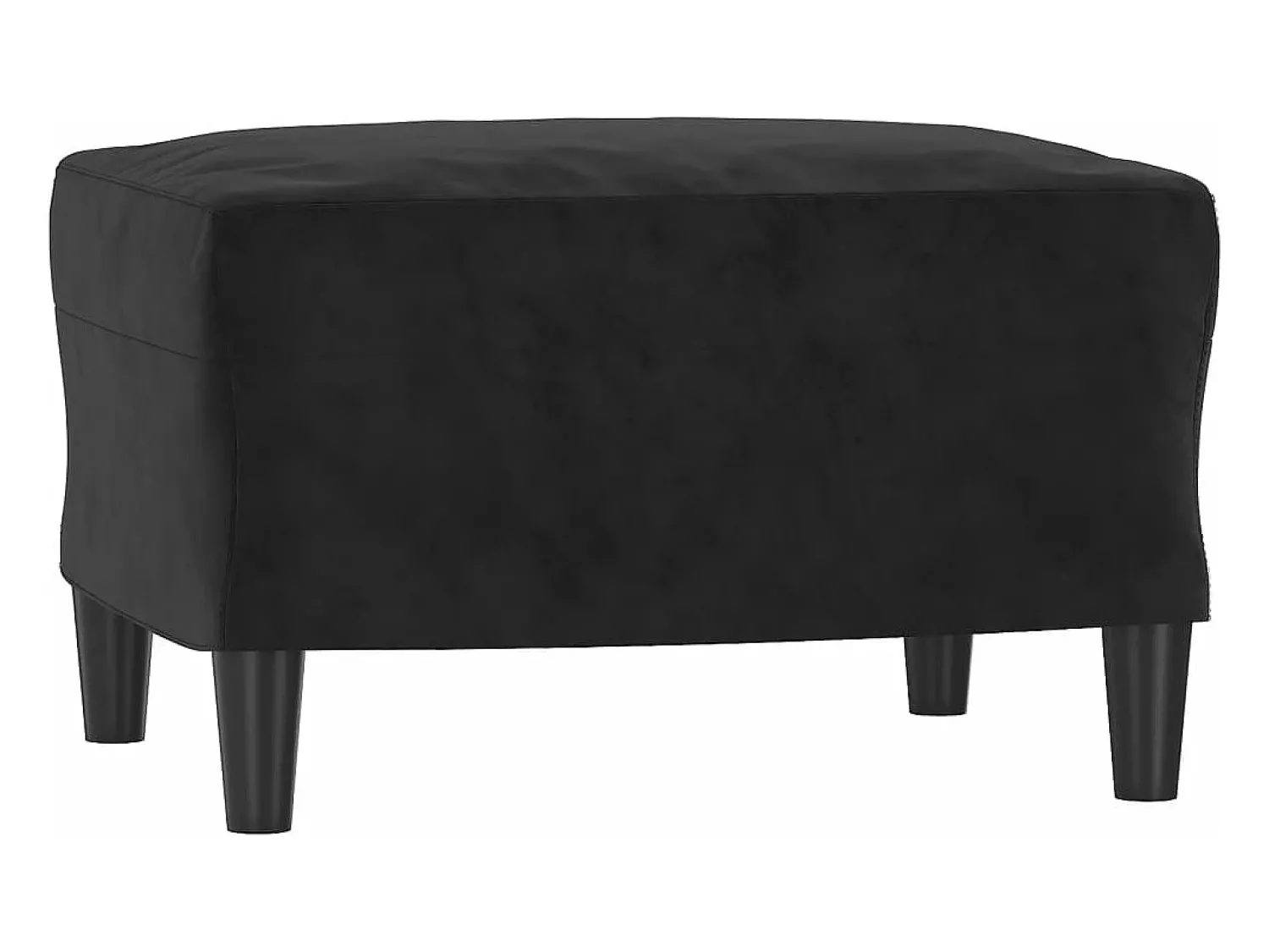 New Poltrona com apoio de pés 60 cm veludo PT603014 Preto