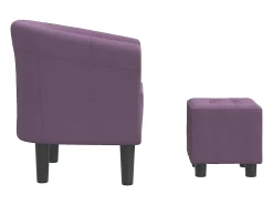 Online vidaxl Poltrona com apoio de pés tecido roxo Violeta