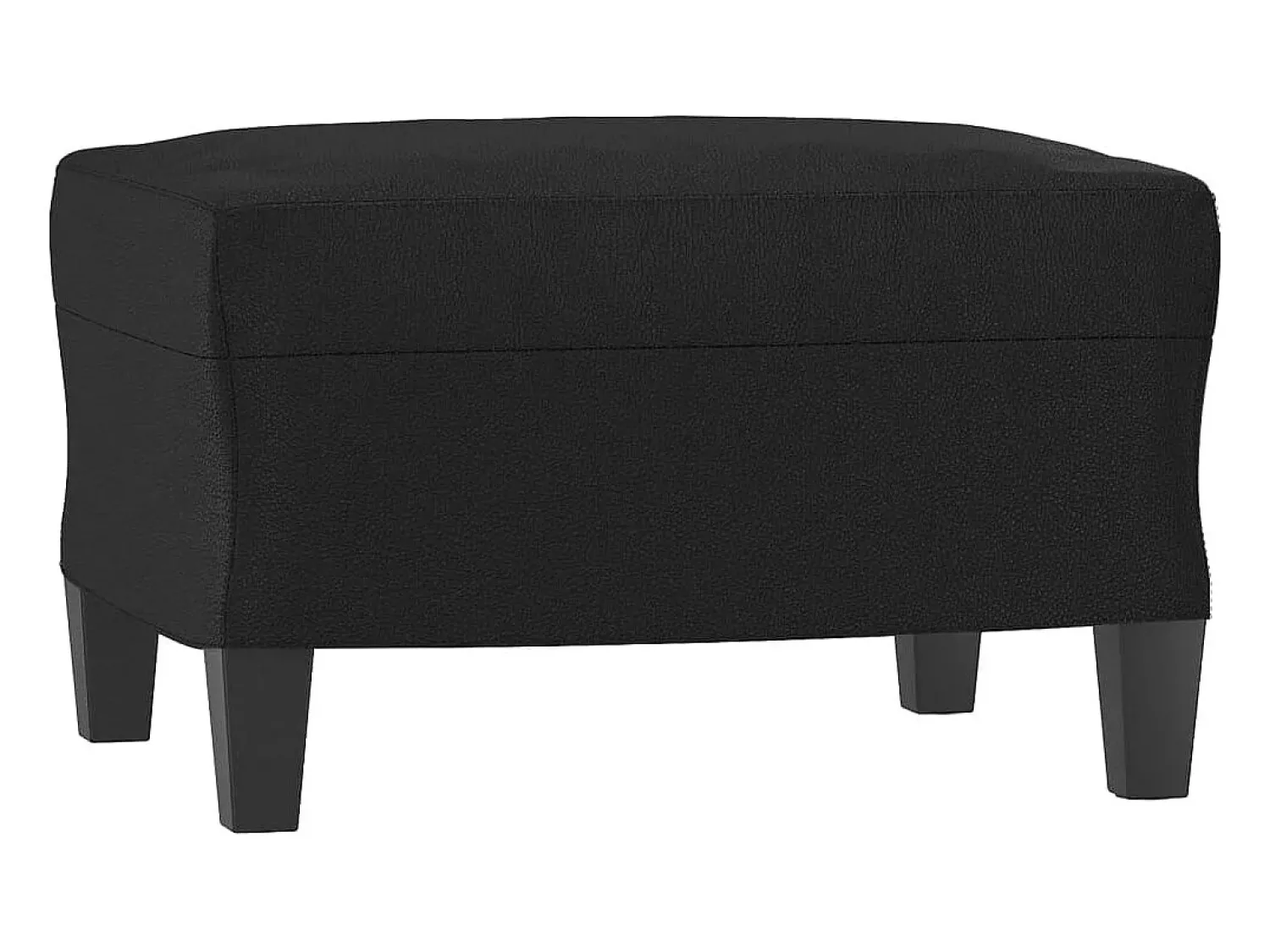 Poltrona* Poltrona com apoio de pés couro artificial 60 cm PT601722 Preto