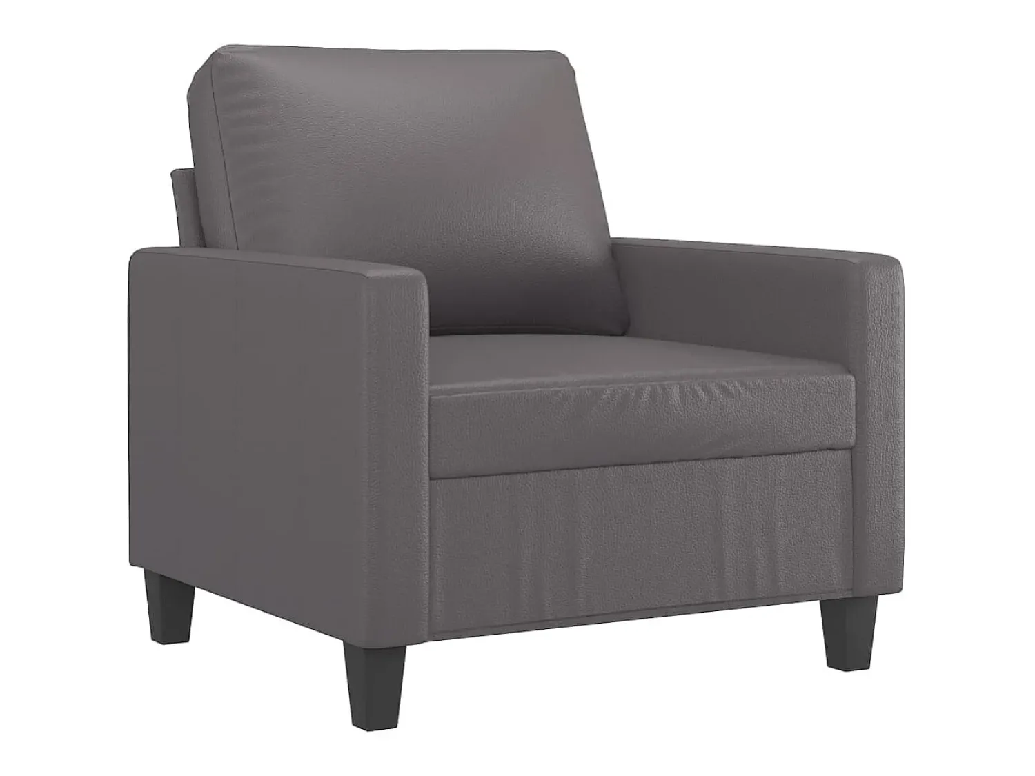 Poltrona com apoio de pés couro artificial 60 cm PT975983^ Poltrona
