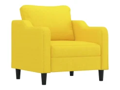 Poltrona| Poltrona com apoio de pés 60 cm tecido -claro PT310190 Amarelo