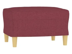 Poltrona|vidaxl Poltrona com apoio de pés 60 cm tecido tinto Vermelho