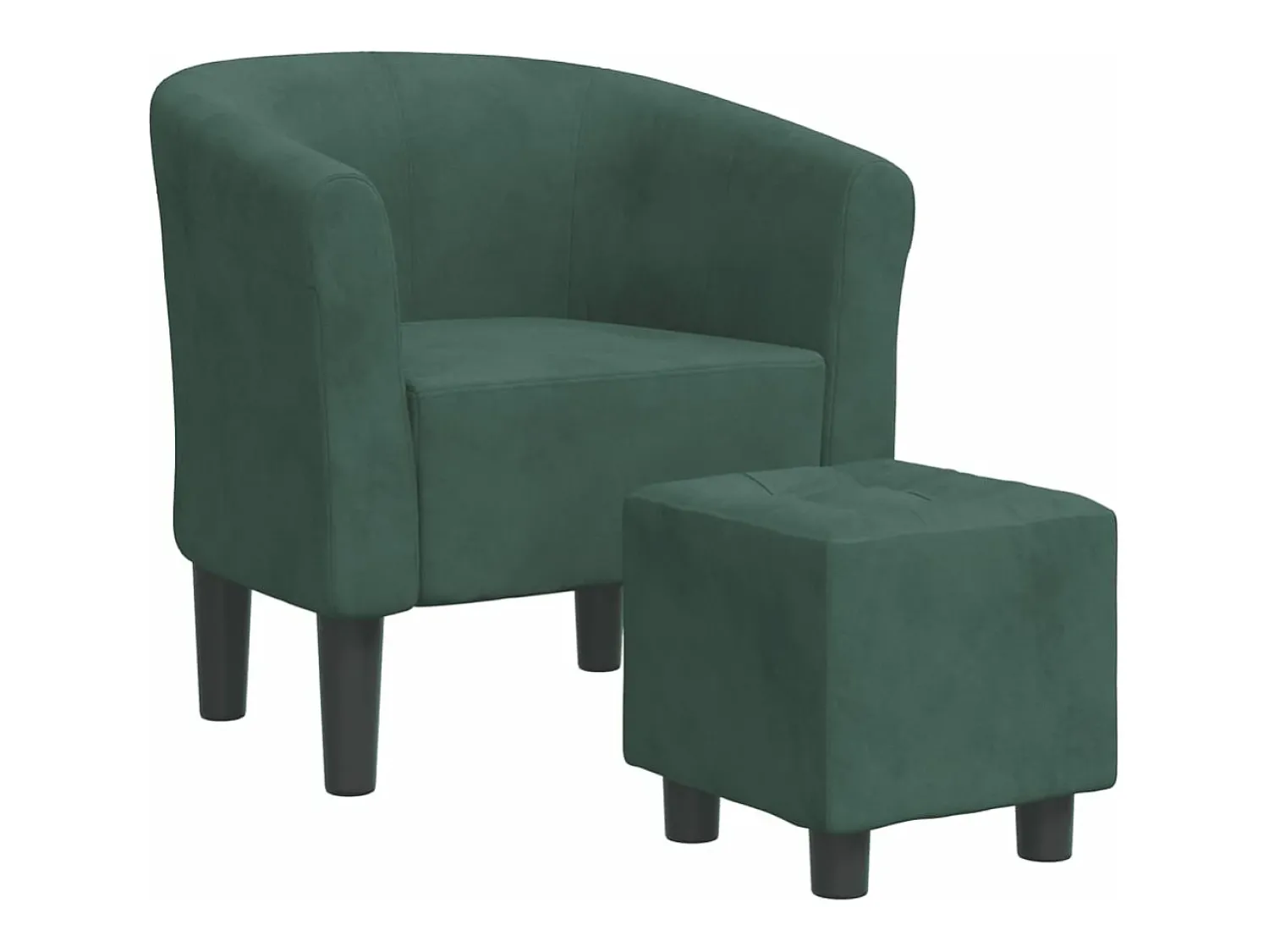 Poltrona*vidaxl Poltrona com apoio de pés veludo -escuro Verde